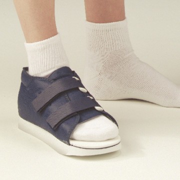 Post-Op Shoe, Navy Canvas Rubber, Loop-Lock, Female, Medium