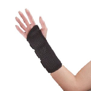 "D-Ring Cock Up Wrist Splint 8"", Right, Large, Blk"