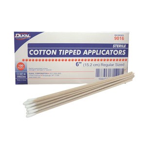 Cotton Tip Applicator with Plastic Shaft, 6"