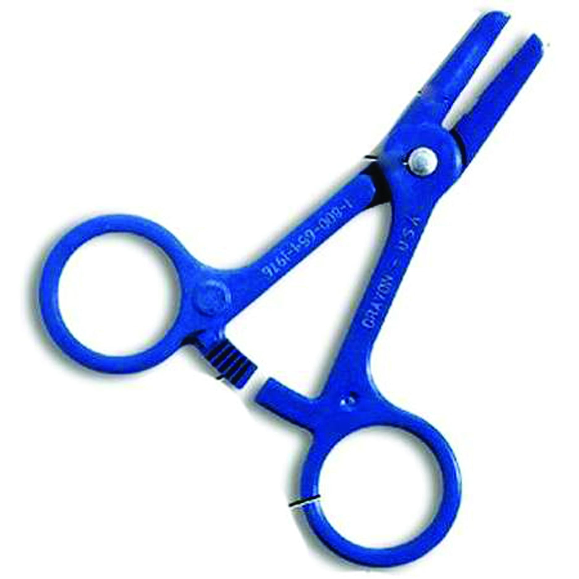 "Tube Occluding Forceps, Blue, 4-3/10"""