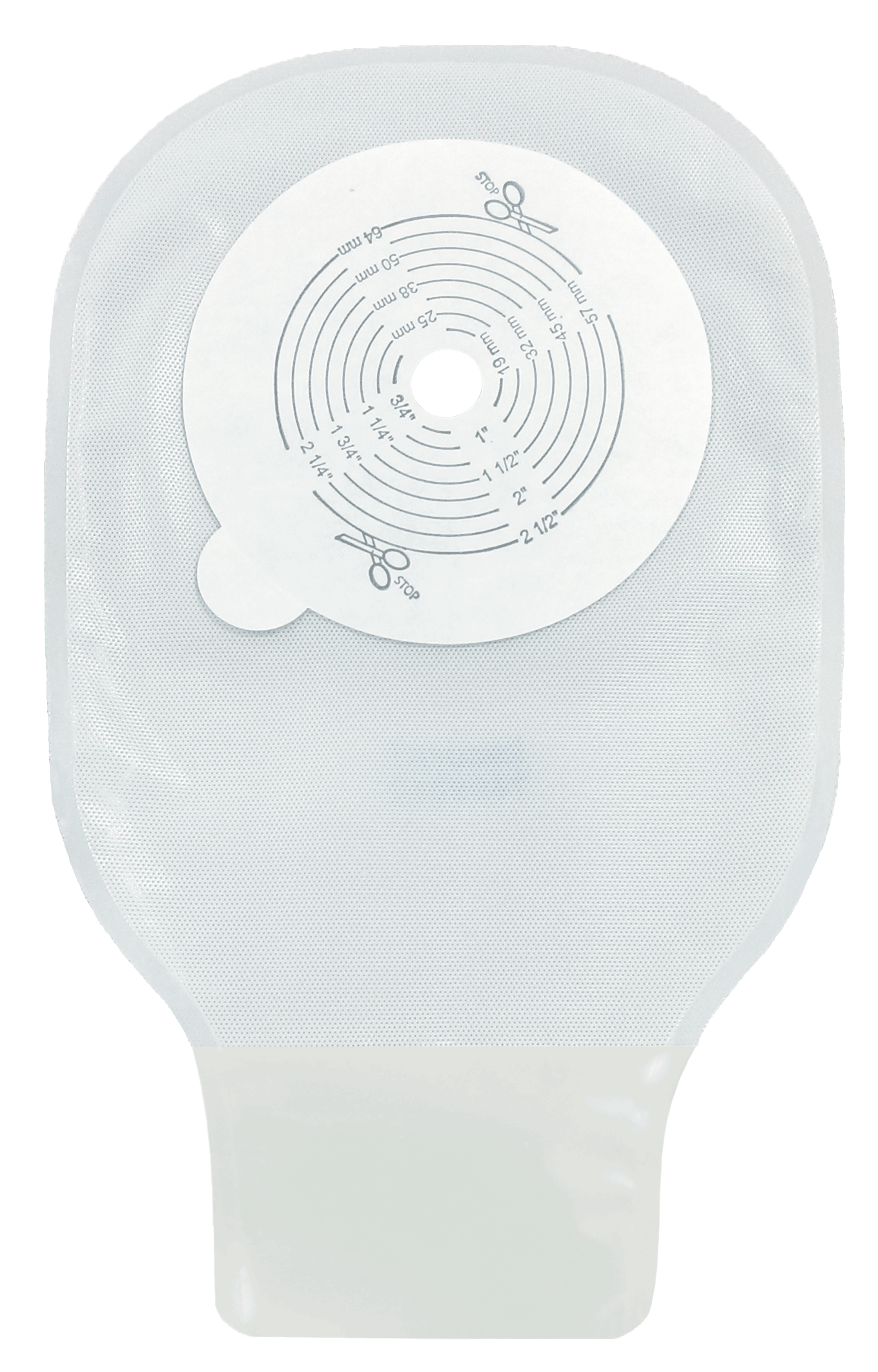 "Securi-T USA 9"" 1-Piece Drainable Pouch Transparent Cut-to-Fit (10 Soft Closures 1 Curved Tail Clo