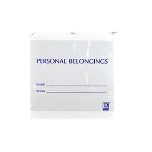 "White Drawstring Patient Belonging Bag, 18"" x 18-1/2"""