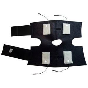 "Conductive Knee Brace Soft with (4) 2"" x 3"" Fabric Electrodes, Universal"