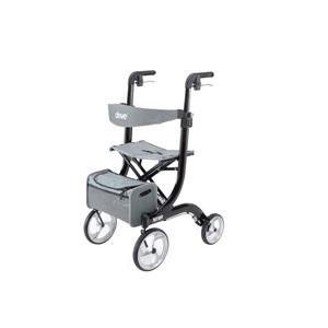 Nitro Aluminum Rollator, Tall Height, 10" Casters, Black Frame