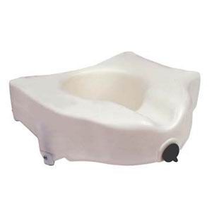 Locking Elevated Toilet Seat Without Arms, 300 lb Weight Capacity