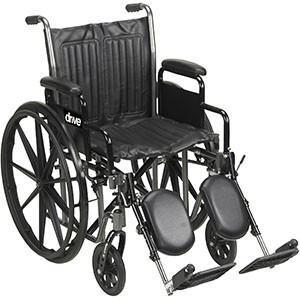 Silver Sport 2 Wheelchair with Detachable Desk Arms and Elevating Leg Rest