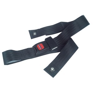 "Wheelchair Seat Belt with Auto Style Closure 48"", Black Nylon"