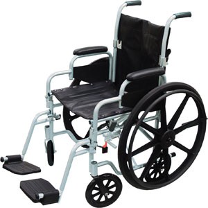 Poly-Fly High Strength Lightweight Wheelchair, Black