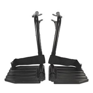 Swing Away Footrests, Black, Composite