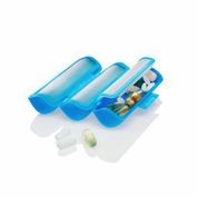 Tripod Store-and-Go Roll-Open Travel Pill Organizer, 3-Compartments