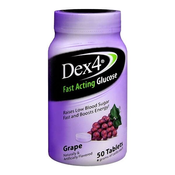 Dex 4 Glucose Tabs, Grape
