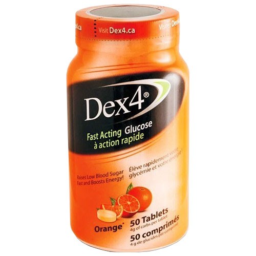 Dex 4 Glucose Tabs, Orange