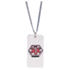 Acu-Life Medical ID Diabetic Adult Necklace, 24" Neck Chain