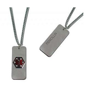 Medical ID Necklace, Penicillin