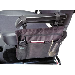 Scooter Arm Tote, Large, 10-1/2" x 14" x 2", Black, Nylon