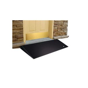 Rubber Threshold Ramp With Beveled Sides,1 1/2"Ris