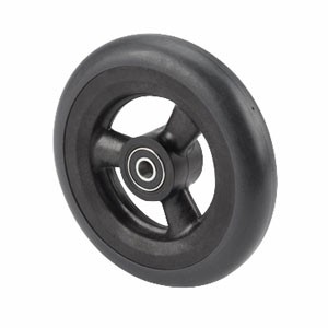 Composite Caster Wheel Assembly 6" x 1", Urethane, Dark Grey