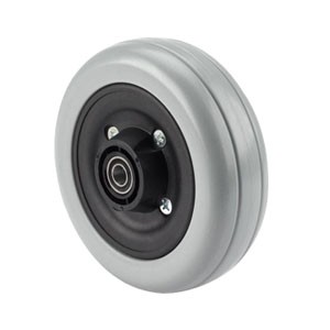 Wheel Caster Assembly, Grey Tire/Black Hub
