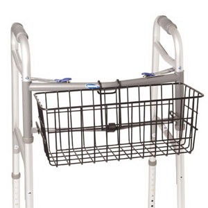 Vinyl Coated Walker Basket with Snap Hooks 7-1/2" x 17" x 7"