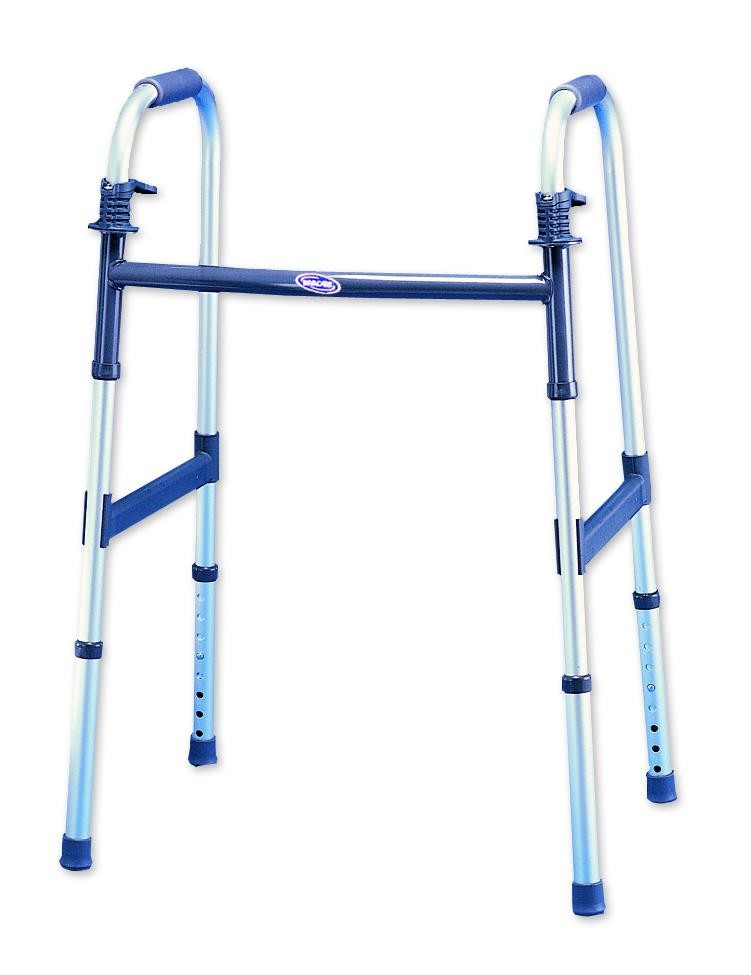 "Dual-Release Adult Paddle Walker with 5"" Fixed Wheel"