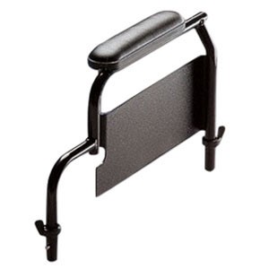 Fixed Height Conventional Desk Length Armrest Kit Left, Midnight Blue Vinyl Upholstery, Chrome Finis