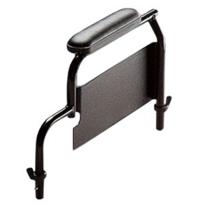 Fixed Height Conventional Desk Length Armrest Kit Right, Midnight Blue Vinyl Upholstery, Chrome Fini