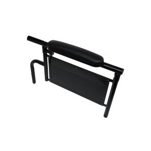 Adjustable Chrome Arm Kit with Pad, Full Length, Left, Black Vinyl