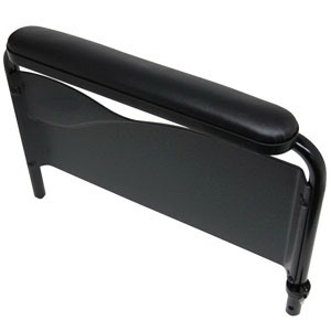 Removable Fixed Height Conventional Full Length Armrest Kit Left, Black Vinyl Upholstery