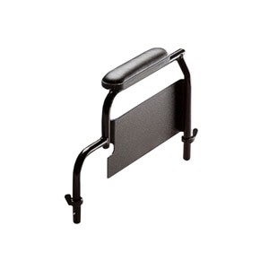 Removable Fixed Height Conventional Desk Length Armrest Kit, Left, Dark Blue Vinyl Upholstery