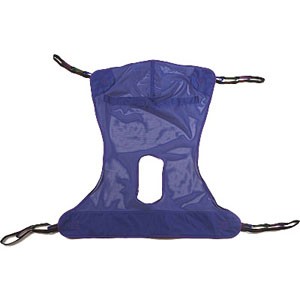 Reliant Full Body Sling with Commode Opening, Medium, Purple, Mesh