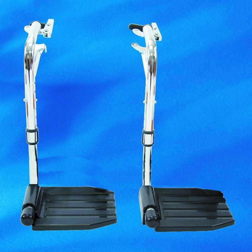 "Economy Hemi Footrest without Heel Loop Composite Footplate, 1"" - 3/8"" Hanger Pin Spacing"