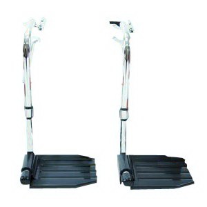 "Economy Hemi Footrest without Heel Loop Composite Footplate, 1"" - 3/8"" Hanger Pin Spacing"