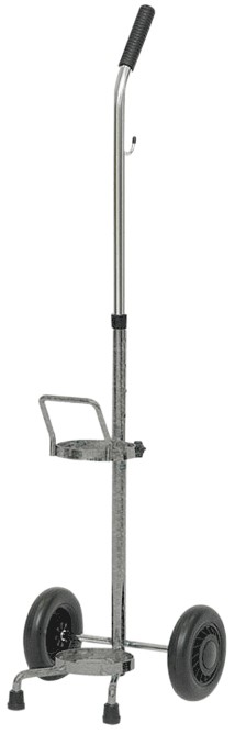 Oxygen Cart for D/E and Cylinder, Adjustable Handle Height