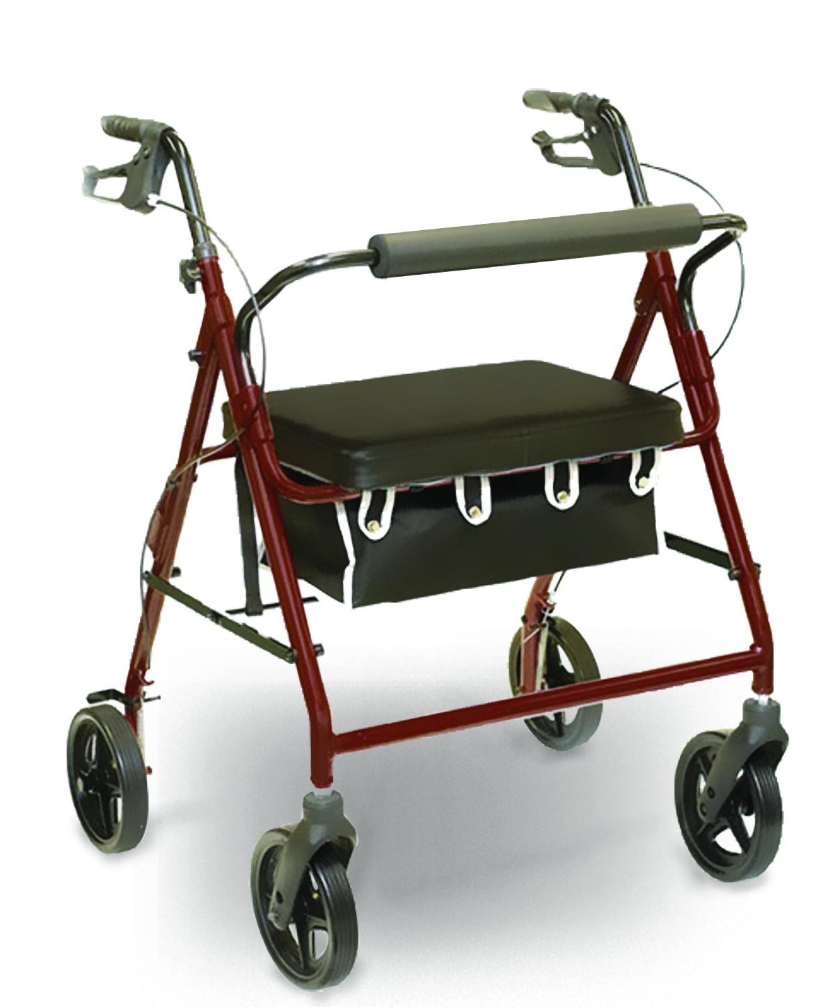 Bariatric Rollator, Marble Burgundy/Black