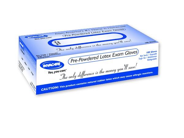 IB Non-Sterile Powdered Latex Examination Glove, Large