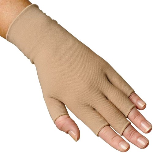 Juzo Basic Glove with Finger Stubs, 20-30, Beige, Large