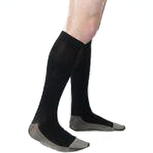 Knee High Ribbed,20-30,Reg,Full Foot, Sz 4, Black