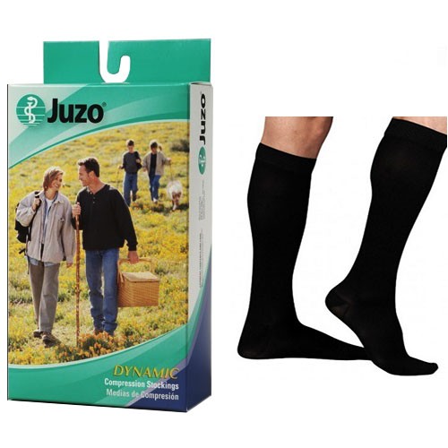 Juzo Soft Knee-High, 30-40, Regular, Full Foot, Black, Size 2
