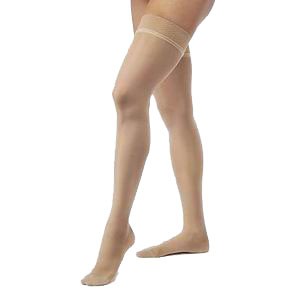Juzo Hostess Thigh High, 30-40, Silicone Border, Full Foot, Regular, Size 4, Noblesse