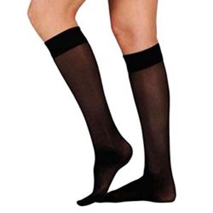 Dynamic Knee-High with 3.5cm Silicone Border, 20-30, Max, Full Foot, Black, Size 3