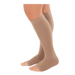 Dynamic Knee-High with 5 cm Silicone Border, 40-50, Petite, Open, Beige, Size 6