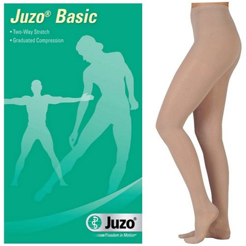 Juzo Basic Pantyhose, 20-30, Full Foot, Beige, Size 4