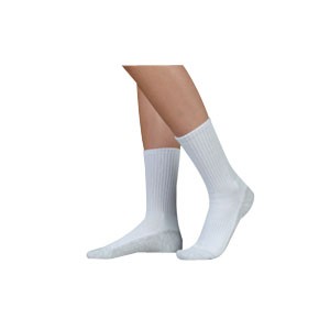 Silver Sole Knee-High Socks, 12-16, White, X-Large