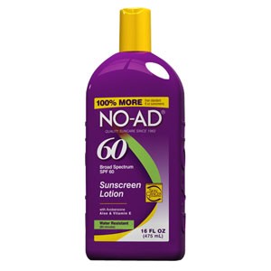 No-Ad Sunscreen Lotion, SPF 60, 16 oz