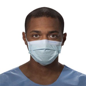 Non-Sterile Pleat-Style Procedure Mask with Earloops, Blue