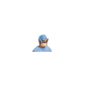 Duckbill Fluid Surgical Mask with Splashguard, Visor