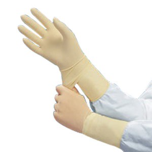 Kimtech Pure G3 Latex Gloves 7-1/2, Fully Textured, Beaded Cuff