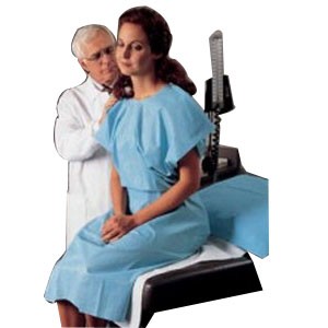 Patient Gown, Blue , 100/Case