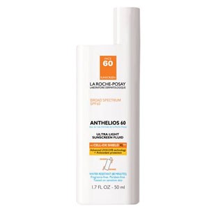La Roche-Posay Anthelios SPF 60 Ultra Light Sunscreen Fluid, Normal to Combination Skin, 1.7 oz.