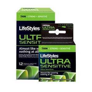 LifeStyles Condoms Ultra Sensitive Lubricated Latex (12 Count)